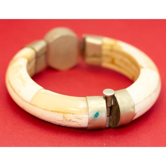 8 inch, Vintage Medieval Viking Hinged Bangle - F44 - Picture 3 of 4